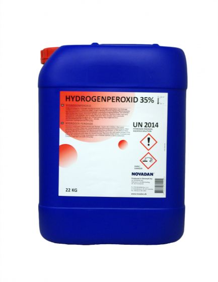 Brintoverilte - Hydrogenperoxid 35% - 22 kg - Afhentningsvare !!