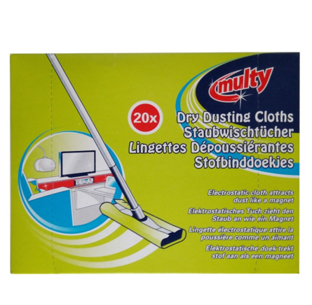 Multy støveklude, passer til Swiffer fremfører, 1 ks/10 pk á 20 stk (tidligere Aqualine)