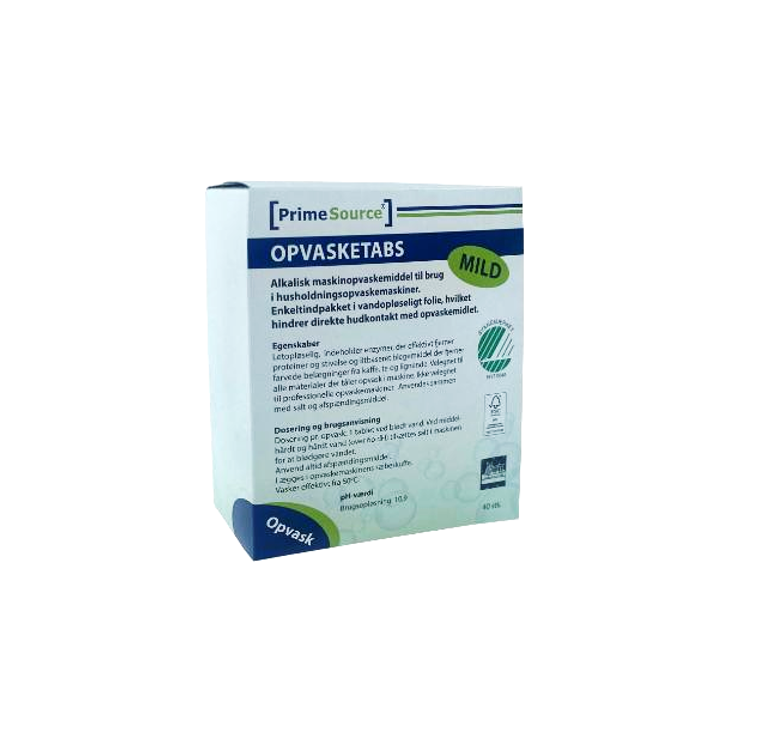 Prime-Source Opvasketabs, 40 stk., svanemærket