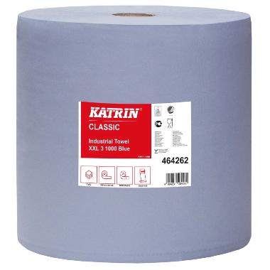 Aftørringsrulle Pristine Industrirulle 3-lag 38 cm x340 m Blå