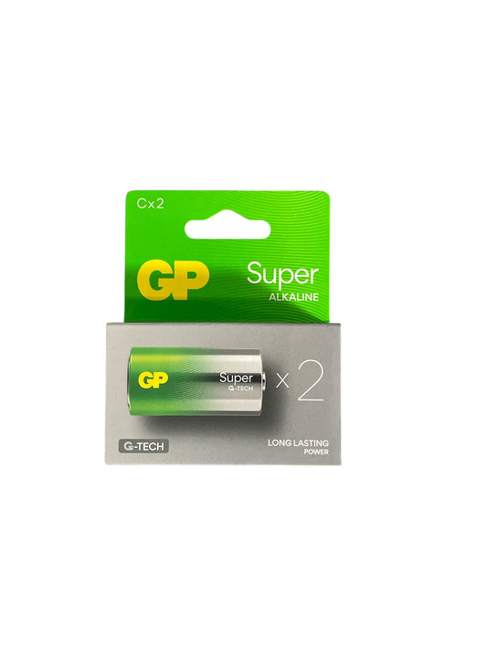 C - Alkaline Batterier, 2 stk pakning