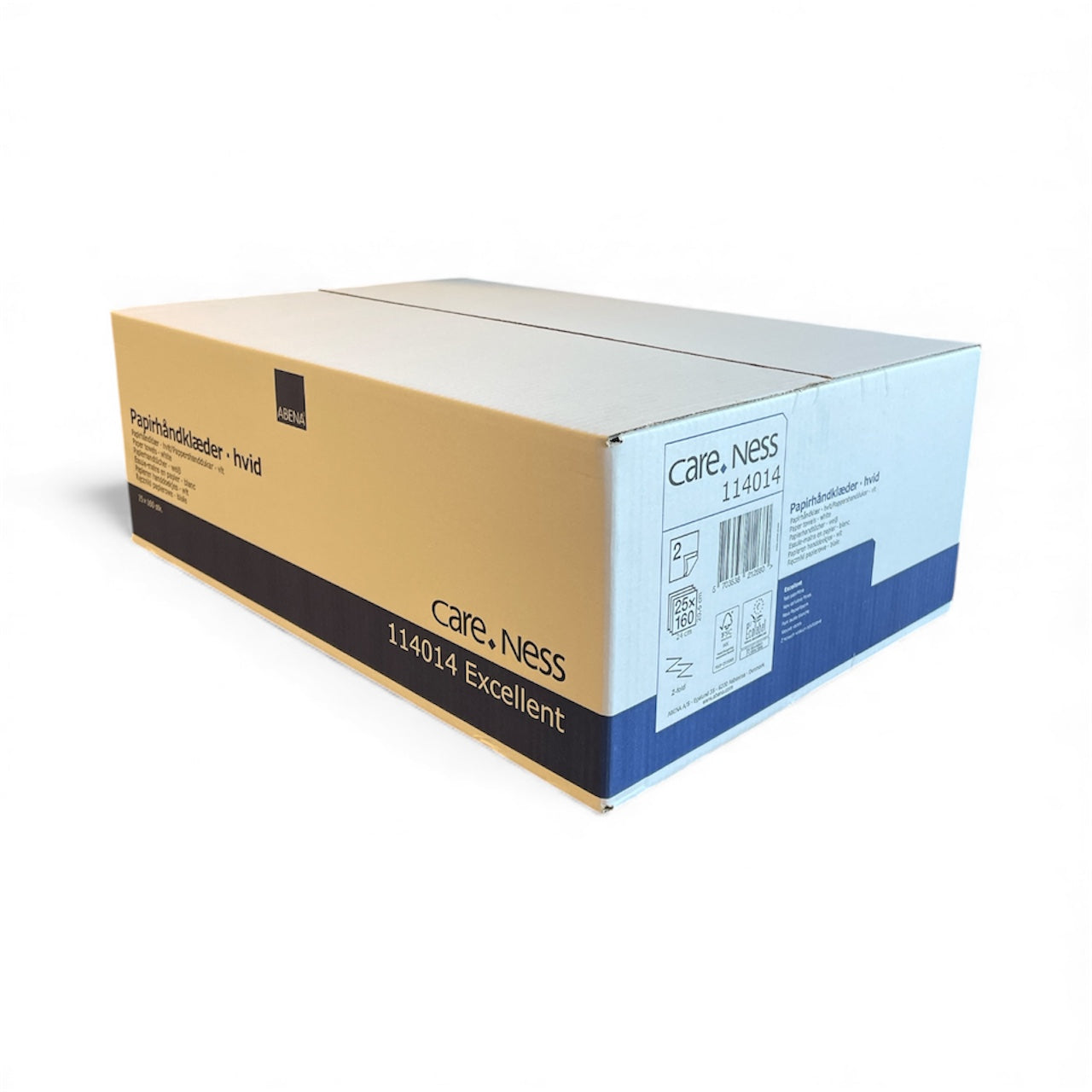 Håndklædeark standard, hvid - 4000 stk.