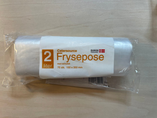 Frysepose 2 liter med skrivefelt