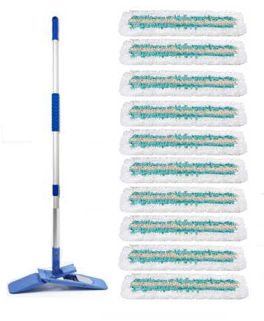 Moppesæt med 10 mopper med løkker, høj kvalitet
