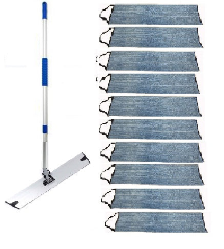 Moppesæt professionel, inkl. 10 microfibermopper