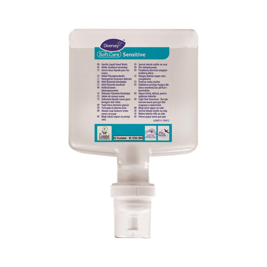 SOFT CARE SENSITIVE  4X1.3L - MILD FLYDENDE HÅNDSÆBE - til Diversey touchfree dispenser