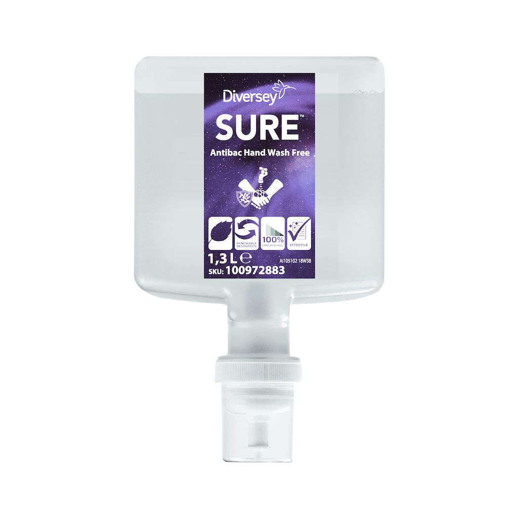 SURE Antibac Hand Wash Free, 4 x 1,3 l
