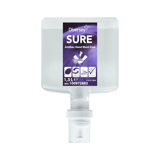 SURE Antibac Hand Wash Free, 4 x 1,3 l