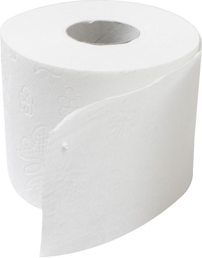 Toiletpapir 2-lag, nyfibre, 56 rl. à 44 meter, i alt 2.464 meter